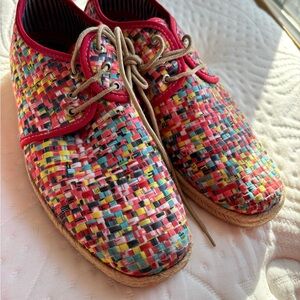 Zui Multicolor Woven Casual Shoes